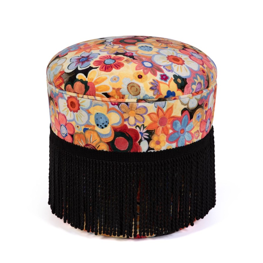 Furnishings House of Hackney Bottomans | Lamorna Velvet Bottoman-Summer