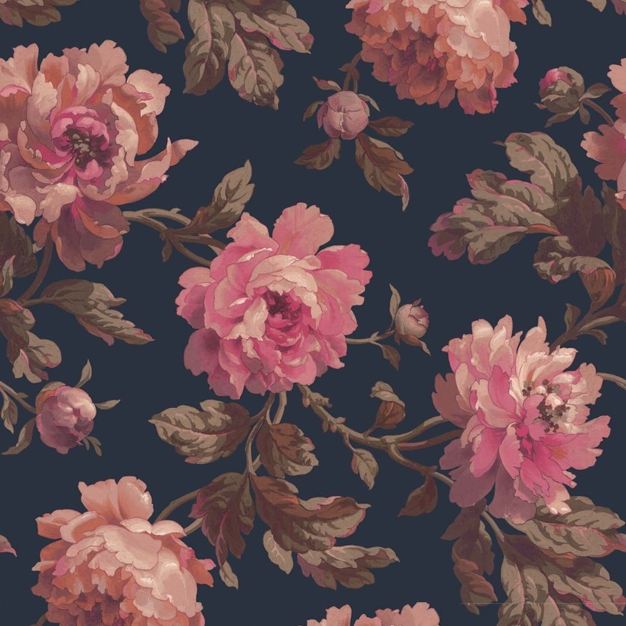 Wallpaper House of Hackney | Peoneden Wallpaper-Midnight