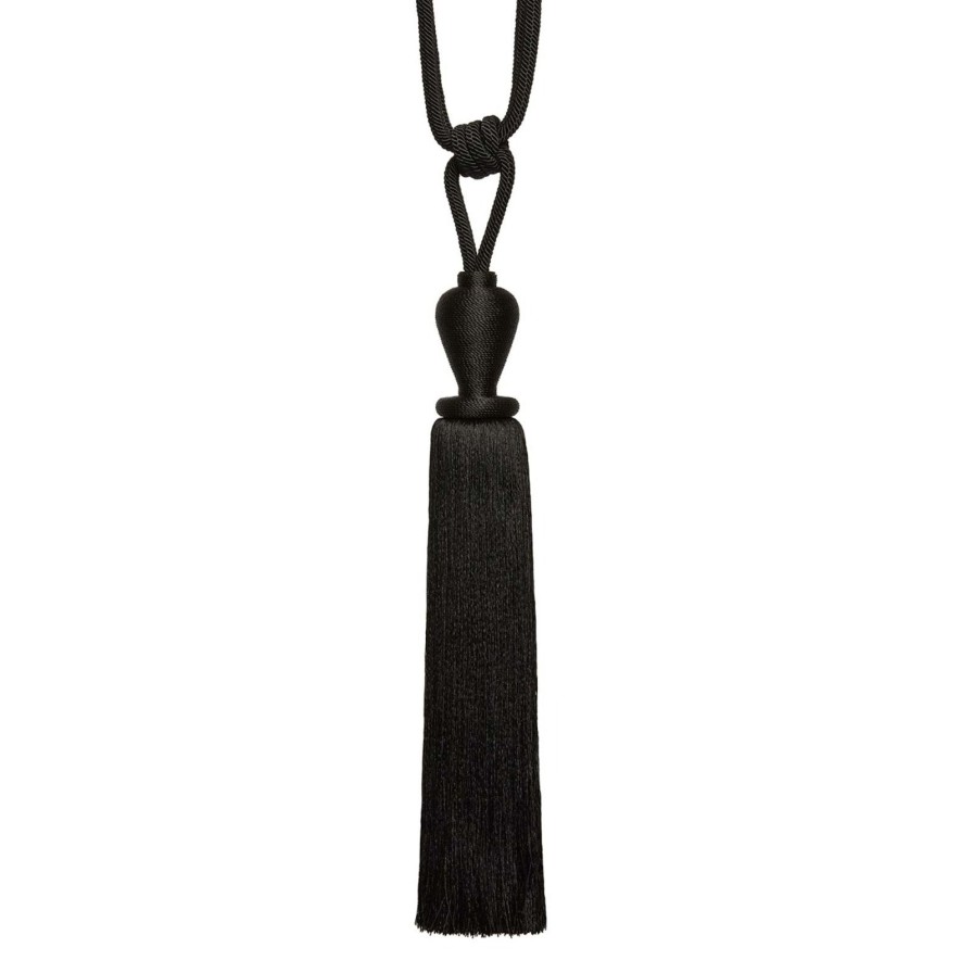 Fabric House of Hackney | Modern Curtain Tie-Back-Black