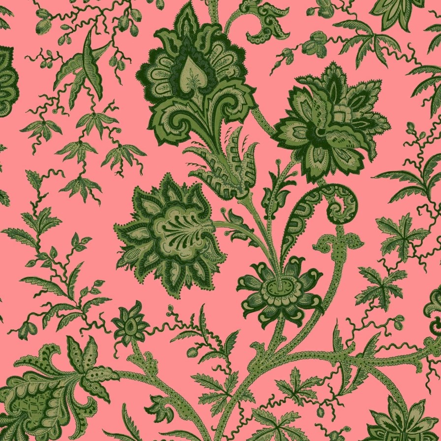 Wallpaper House of Hackney | Indienne Wallpaper-Amaranth And Juniper