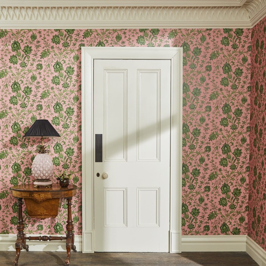Wallpaper House of Hackney | Indienne Wallpaper-Amaranth And Juniper