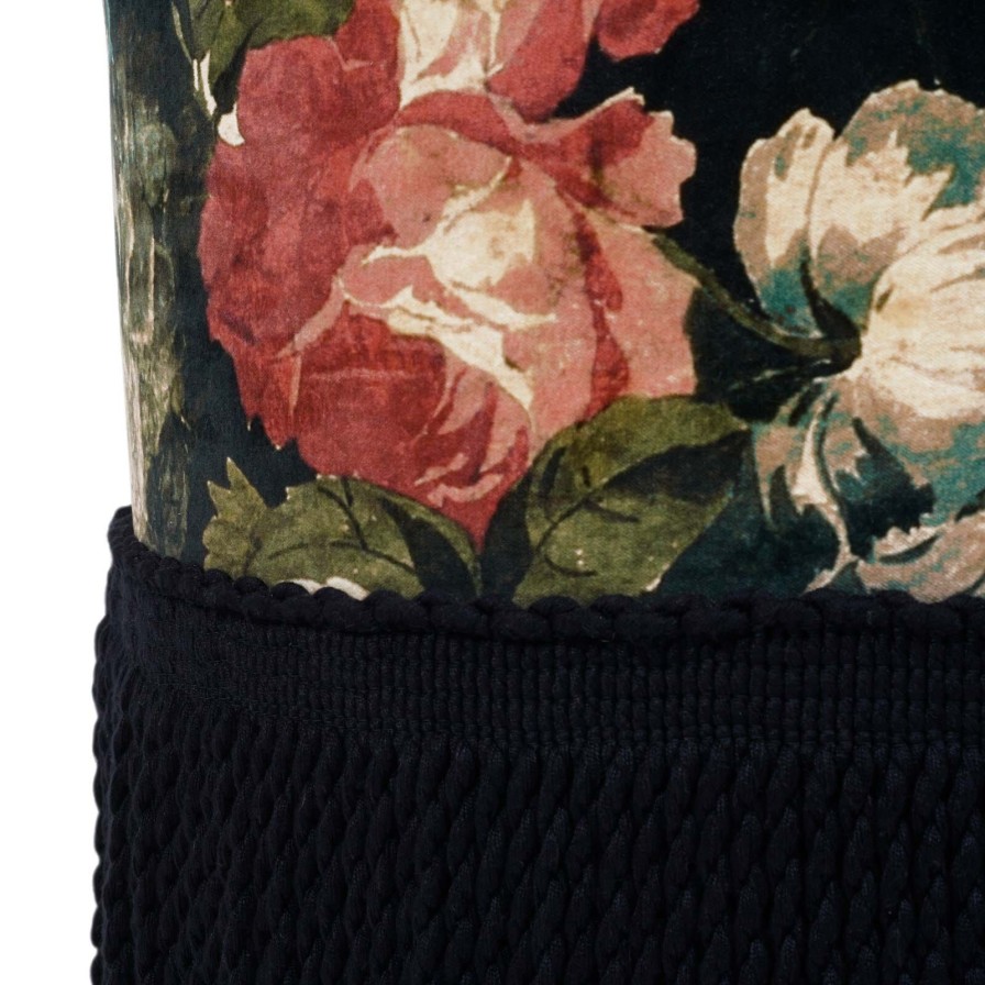 Furnishings House of Hackney Bottomans | Midnight Garden Velvet Bottoman-Multi