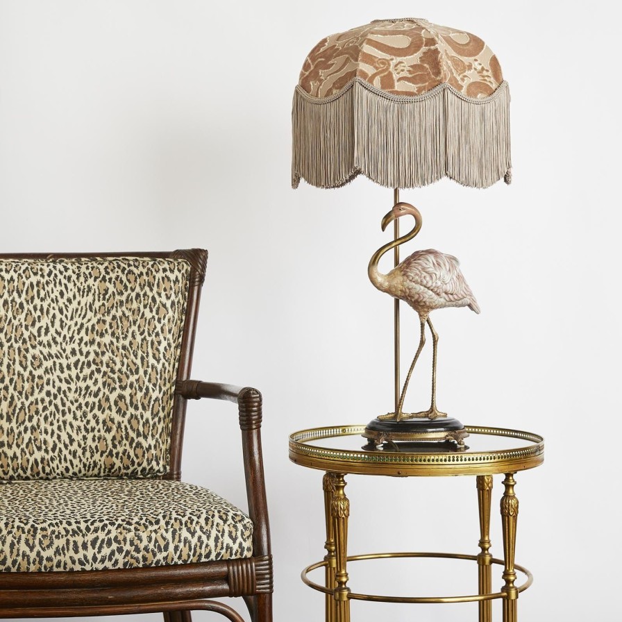 Accessories House of Hackney Lampshades | Anaconda Cut-Velvet Tilia Lampshade-Dusky Pink