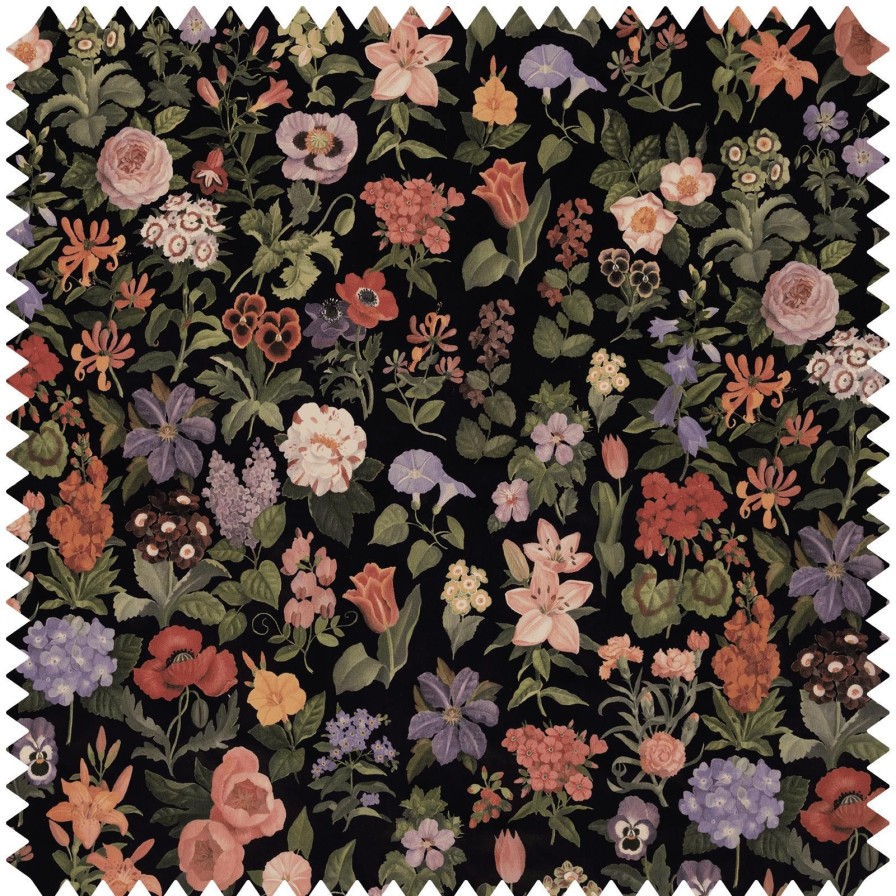 Fabric House of Hackney | Floralia Velvet Blind-Noir