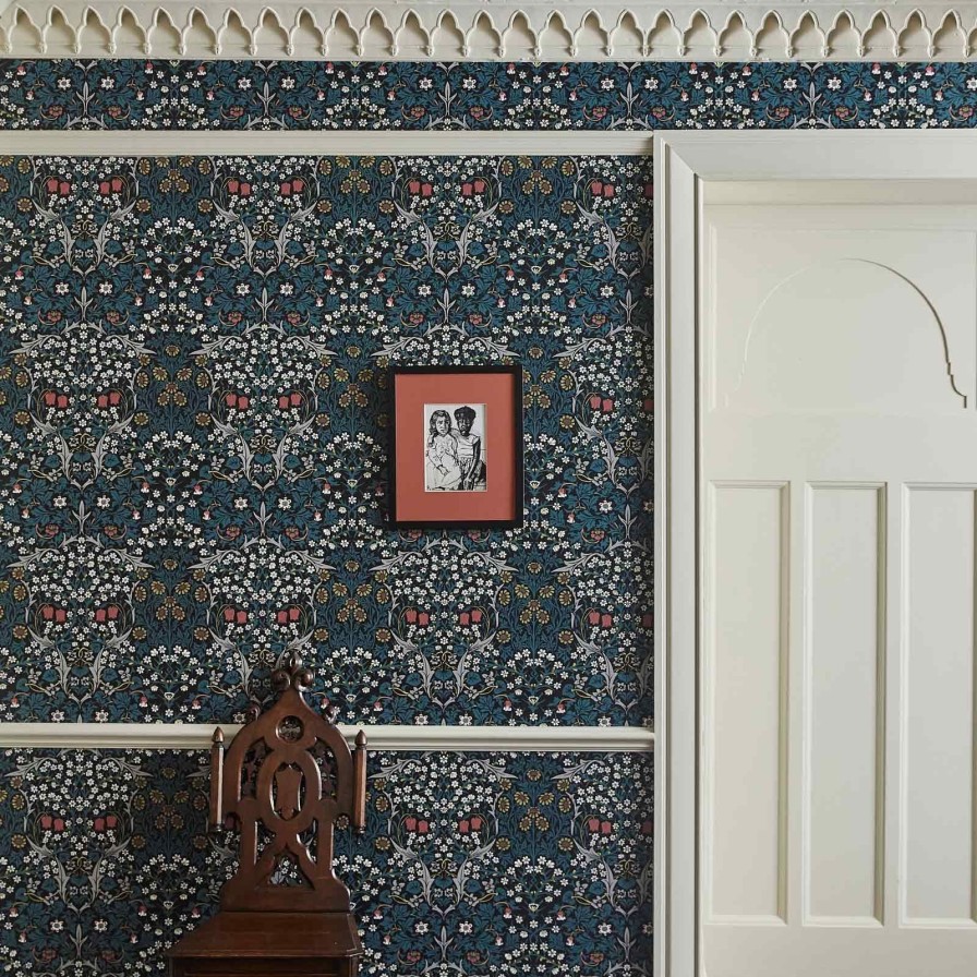 Wallpaper House of Hackney | Blackthorn Wallpaper-Teal