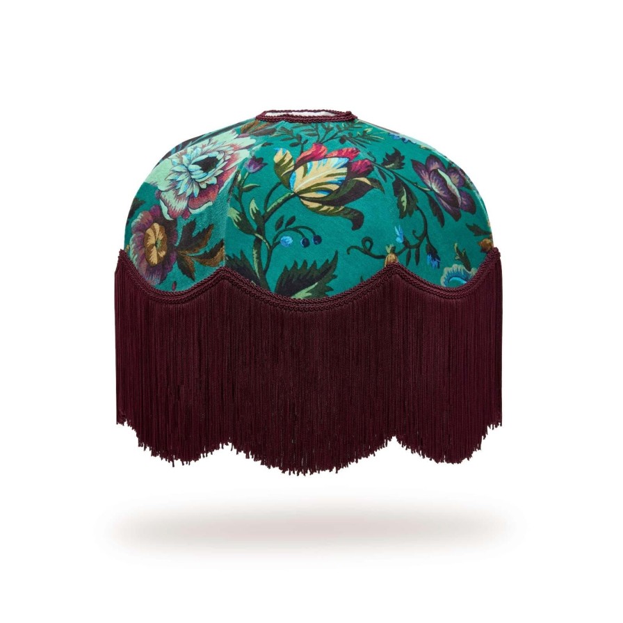 Accessories House of Hackney Lampshades | Florika Velvet Tilia Lampshade-Petrol