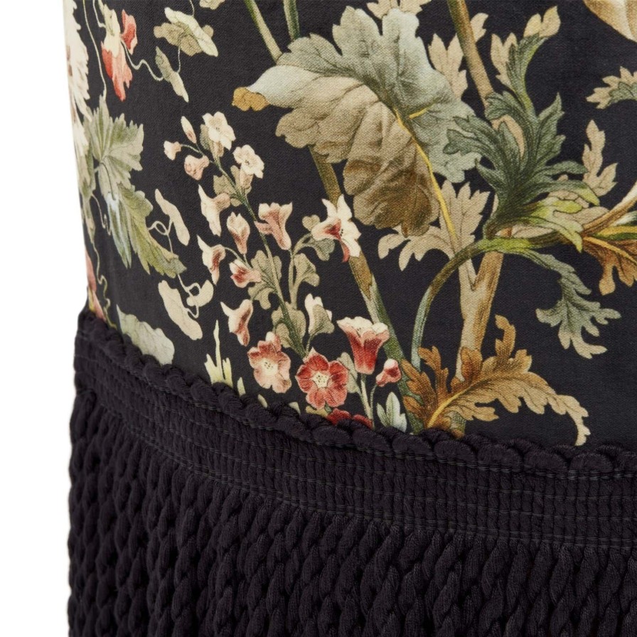 Furnishings House of Hackney Bottomans | Avalon Velvet Bottoman-Noir