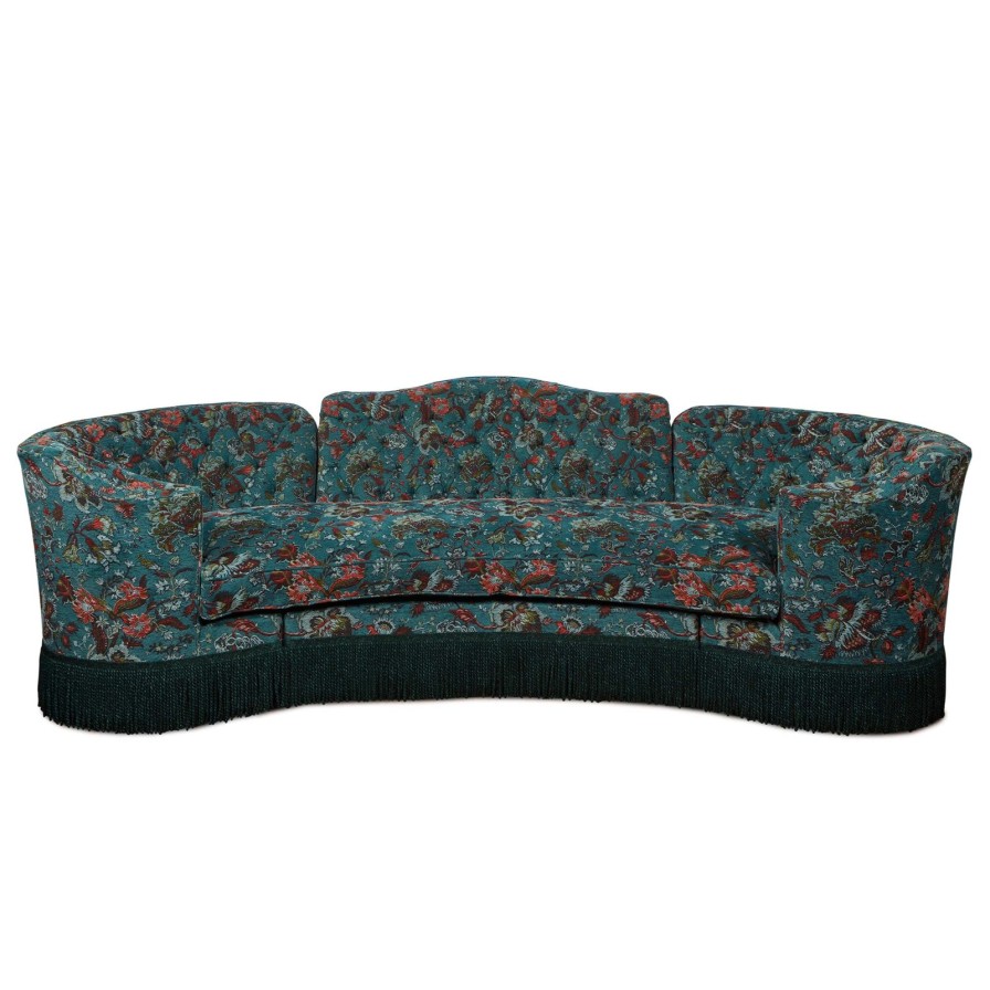 Furnishings House of Hackney Sofas | Majorelle Chenille Cornwallis 3 Seater Sofa-Petrol