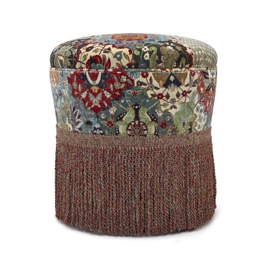 Furnishings House of Hackney Bottomans | Caspar Velvet Bottoman-Forest