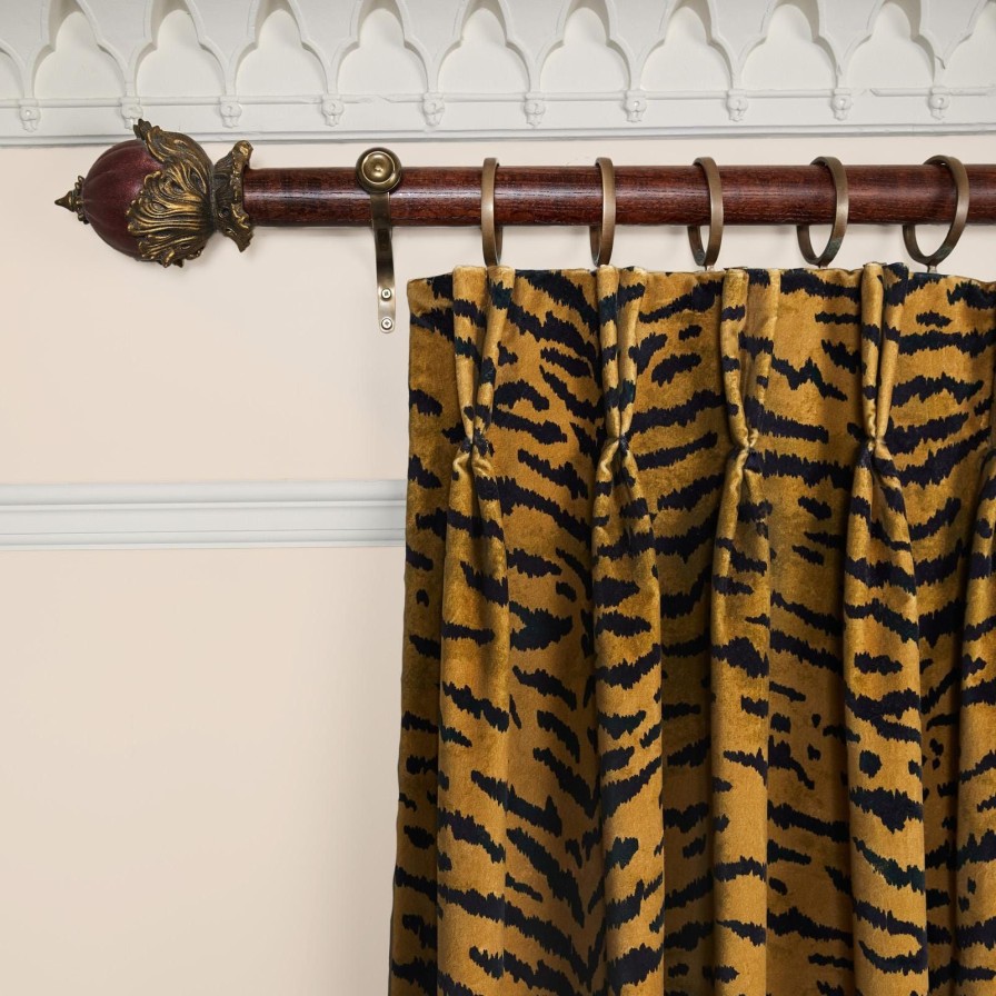 Fabric House of Hackney | Tigre Velvet Curtain-Taupe