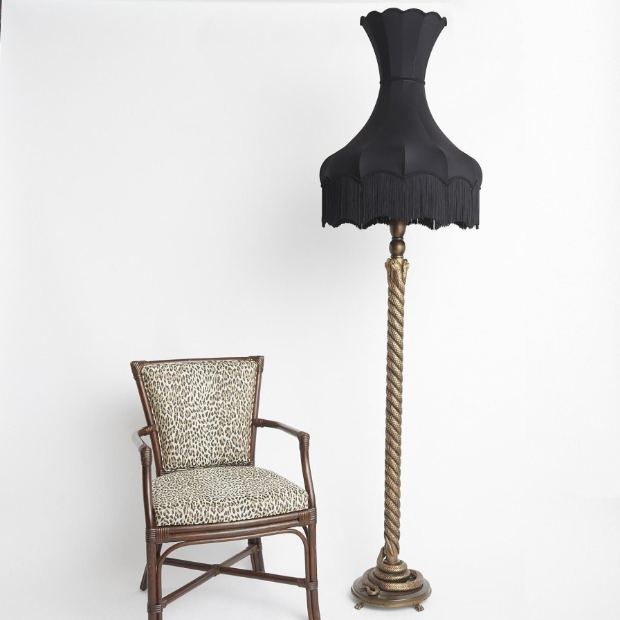 Accessories House of Hackney Lampshades | Narcissus Silk Standard Lampshade-Noir