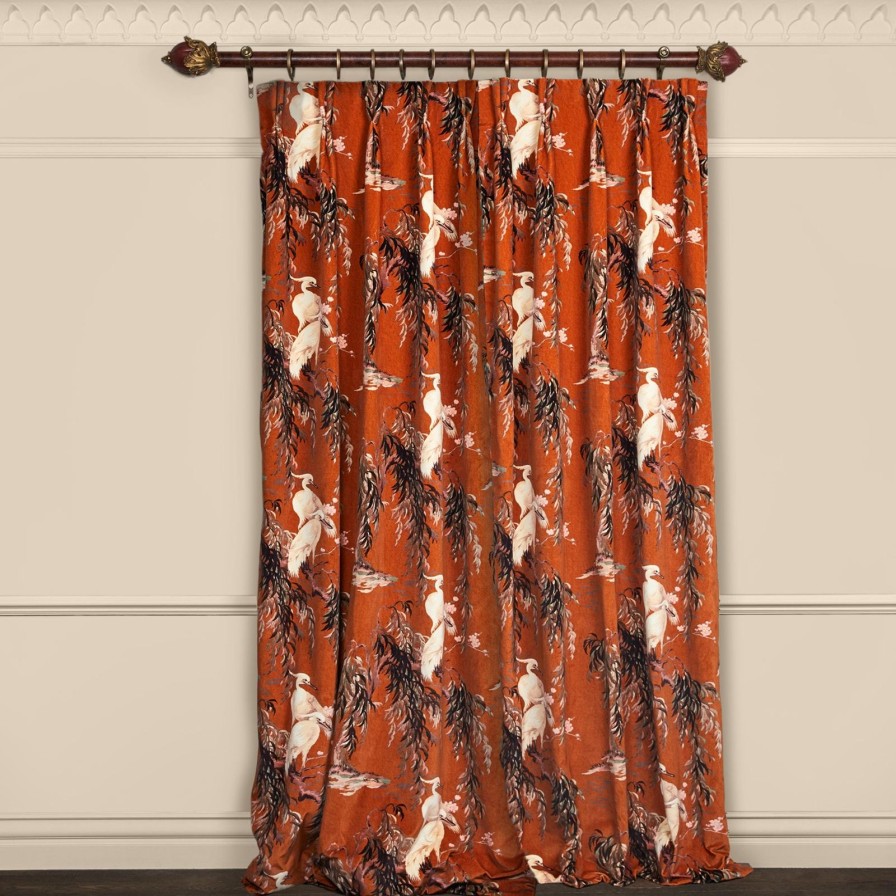Fabric House of Hackney | Zeus Velvet Curtain-Tobacco