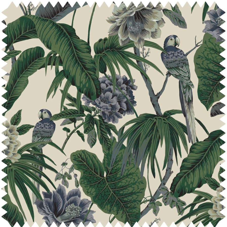 Fabric House of Hackney | Paradisa Cotton Linen Curtain-Off White