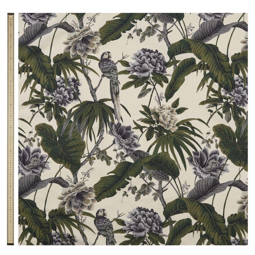 Fabric House of Hackney | Paradisa Cotton Linen Curtain-Off White