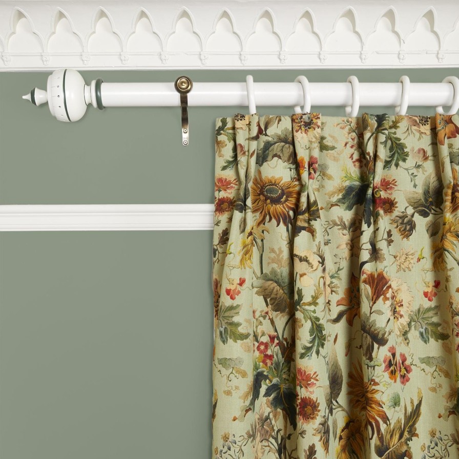Fabric House of Hackney | Avalon Cotton Linen Curtain-Apple