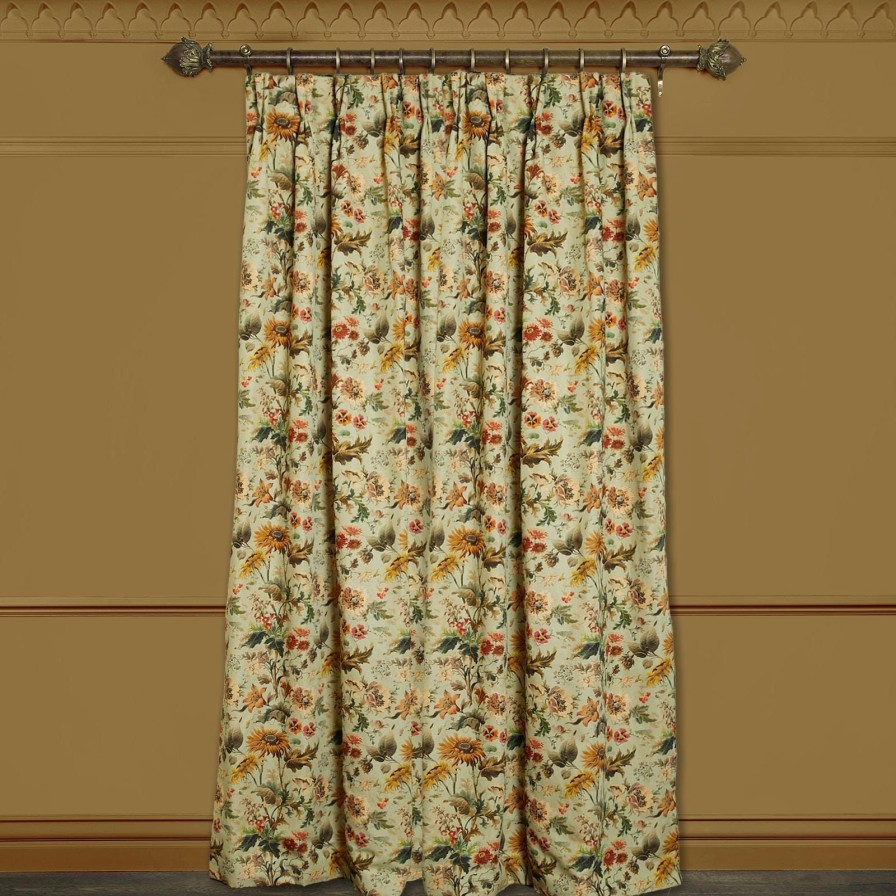 Fabric House of Hackney | Avalon Cotton Linen Curtain-Apple