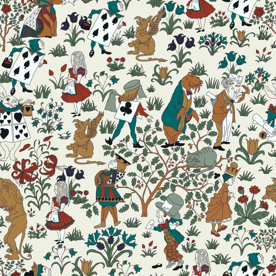 Wallpaper House of Hackney | Alice In Wonderland Wallpaper-Cream