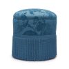 Furnishings House of Hackney Bottomans | Artemis Cut-Velvet Bottoman-Cerulean