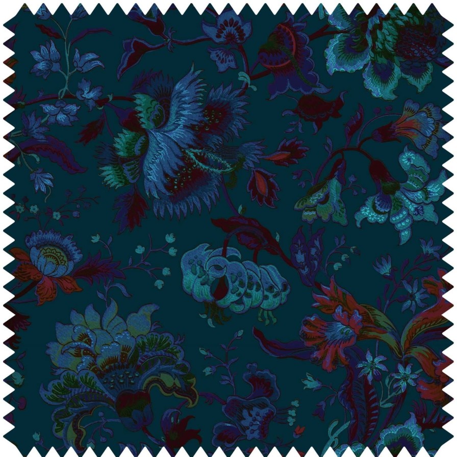Fabric House of Hackney | Majorelle Velvet Blind-Petrol
