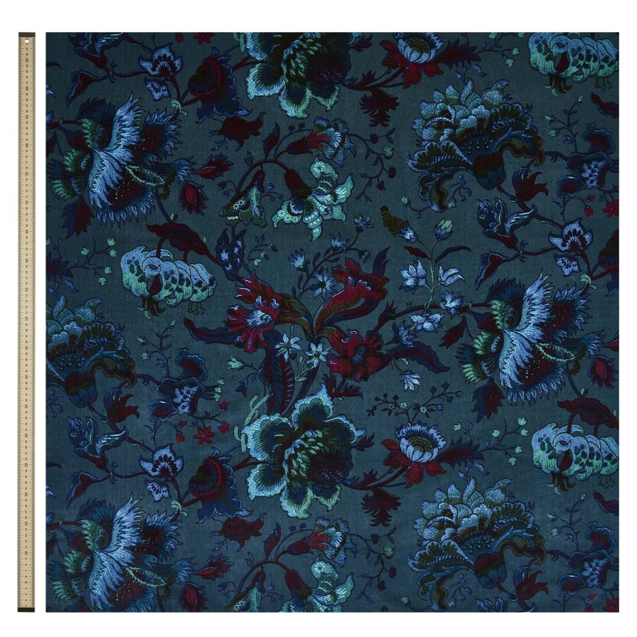 Fabric House of Hackney | Majorelle Velvet Blind-Petrol