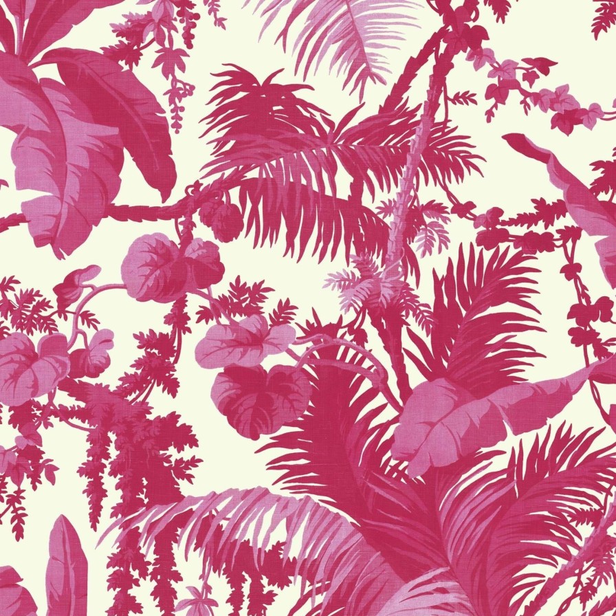 Wallpaper House of Hackney | Pampas Wallpaper-Off White & Azalea