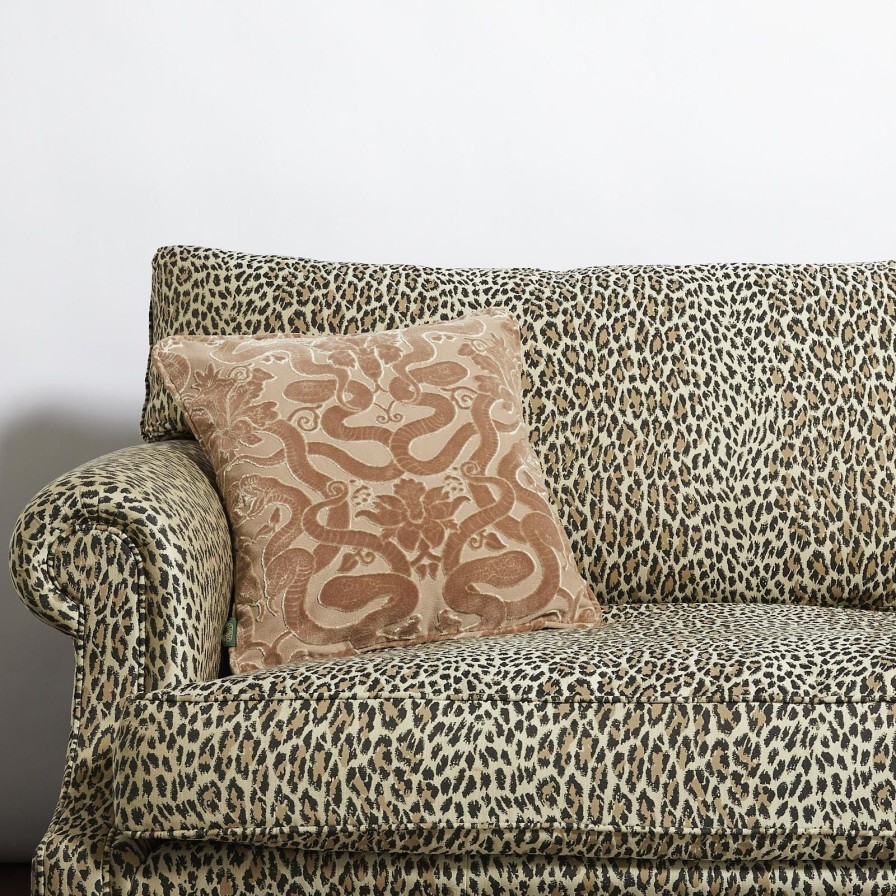 Accessories House of Hackney Animal Cushions | Anaconda Medium Cut-Velvet Cushion-Dusky Pink
