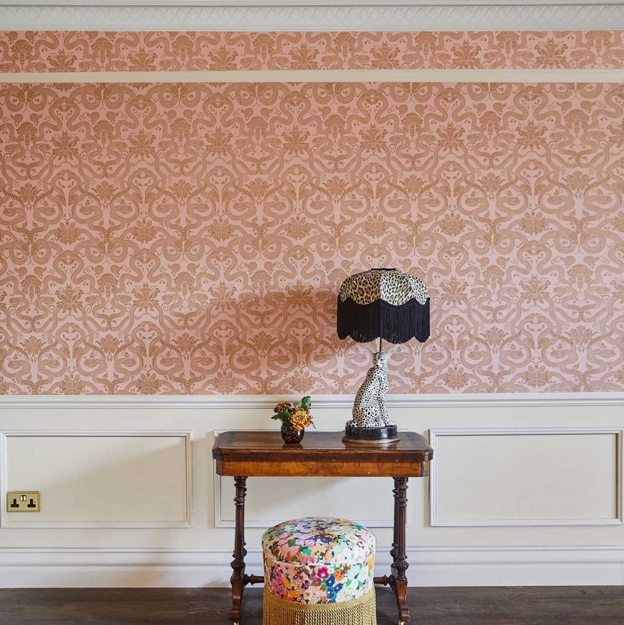 Wallpaper House of Hackney | Anaconda Traditional Wallpaper-Dusky Pink