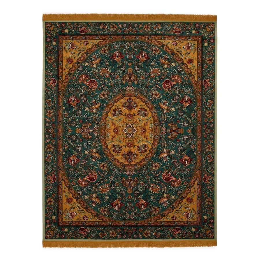 Furnishings House of Hackney Rugs | Artemis Rug-Petrol & Gold