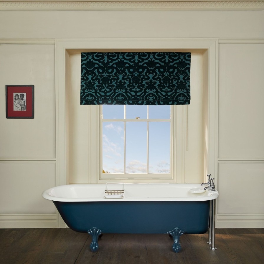 Fabric House of Hackney | Anaconda Velvet Blind-Petrol