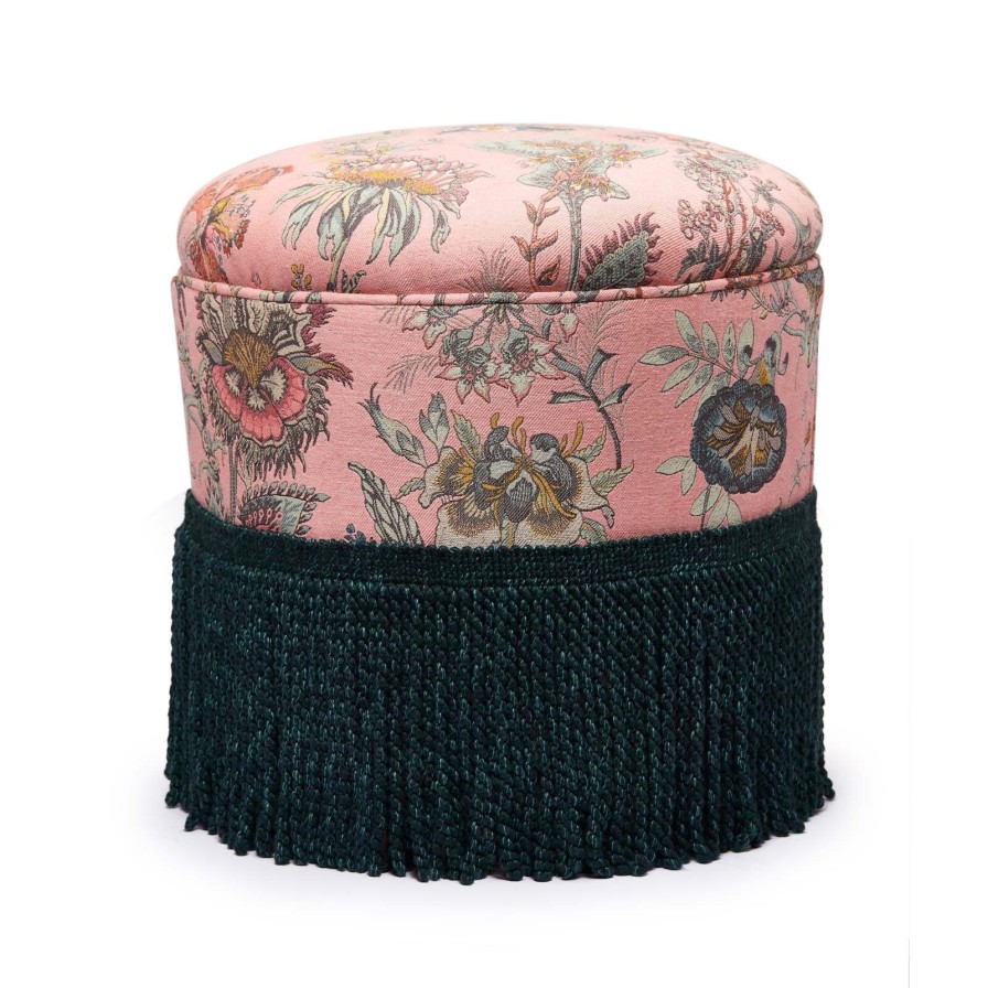 Furnishings House of Hackney Bottomans | Florafantasia Jacquard Bottoman-Bisque Pink