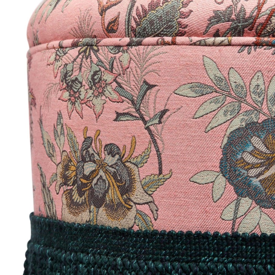 Furnishings House of Hackney Bottomans | Florafantasia Jacquard Bottoman-Bisque Pink