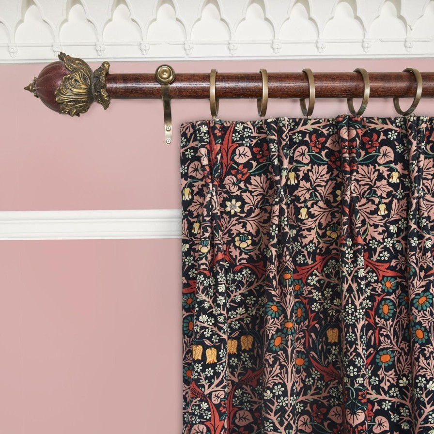 Fabric House of Hackney | Blackthorn Velvet Curtain-Tourmaline