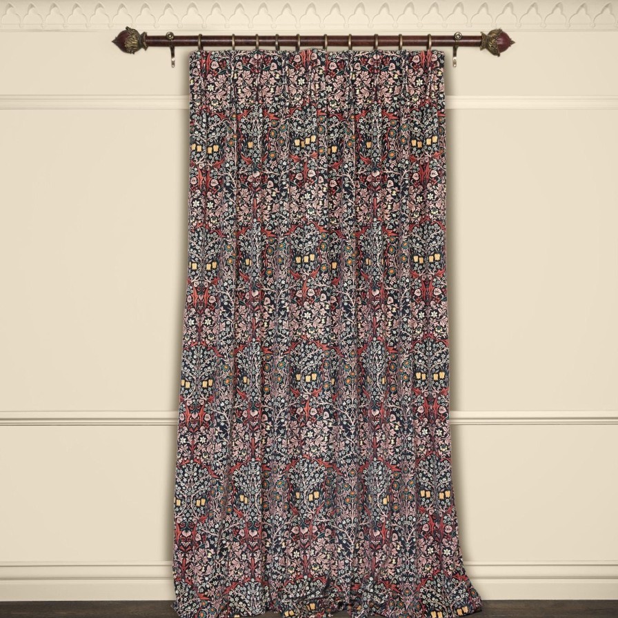 Fabric House of Hackney | Blackthorn Velvet Curtain-Tourmaline