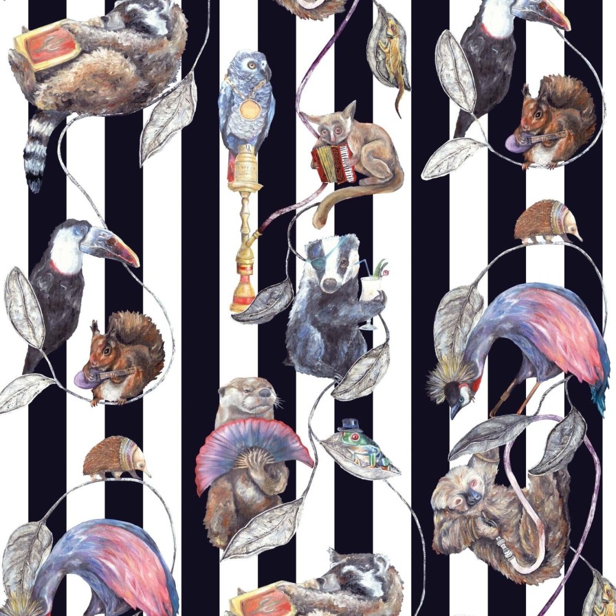 Wallpaper House of Hackney | Hackney Empire Wallpaper-Midnight Stripe