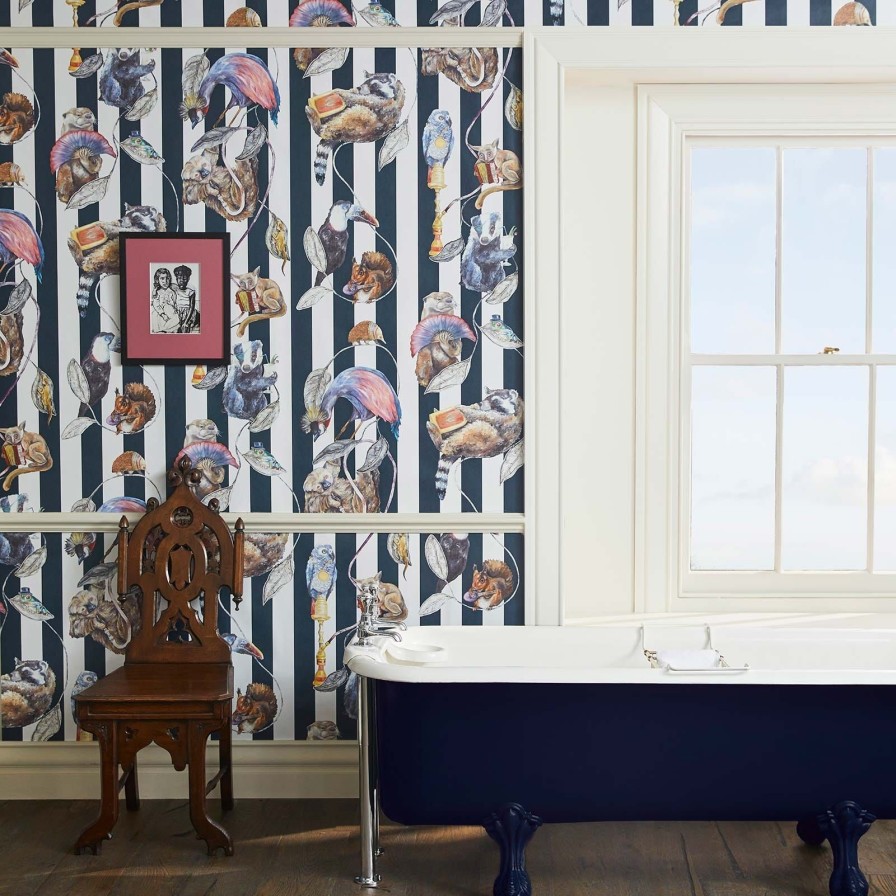 Wallpaper House of Hackney | Hackney Empire Wallpaper-Midnight Stripe