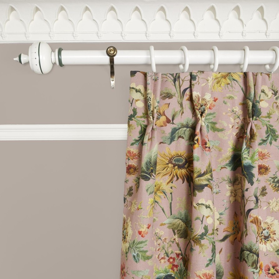 Fabric House of Hackney | Avalon Cotton Linen Curtain-Puce Pink