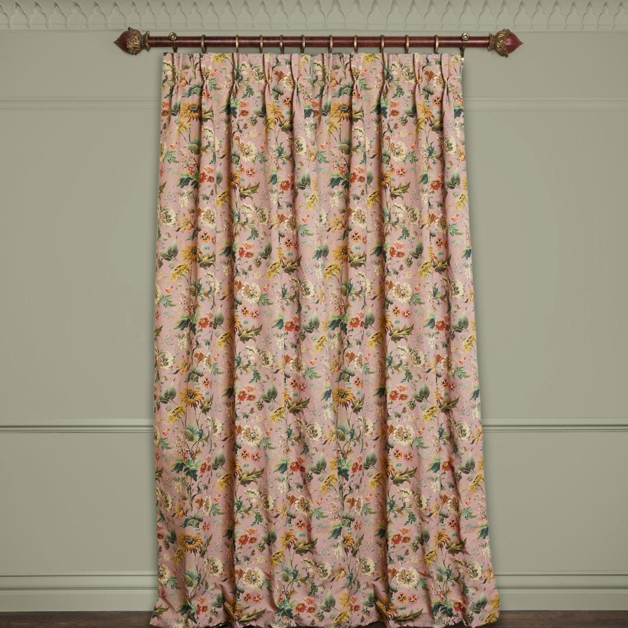 Fabric House of Hackney | Avalon Cotton Linen Curtain-Puce Pink