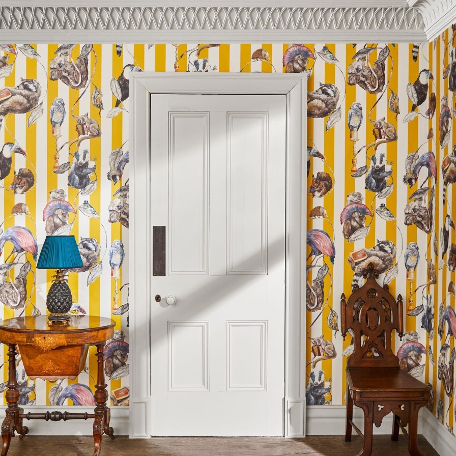 Wallpaper House of Hackney | Hackney Empire Wallpaper-Ochre Stripe