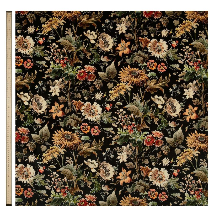 Fabric House of Hackney | Avalon Velvet Blind-Noir