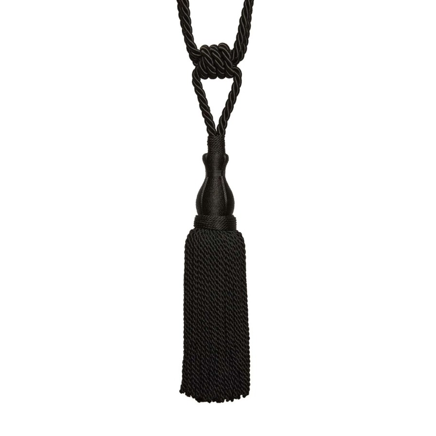 Fabric House of Hackney | Traditional Curtain Tie-Back-Black