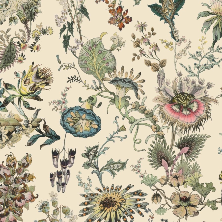 Wallpaper House of Hackney | Flora Fantasia Wallpaper-Ecru
