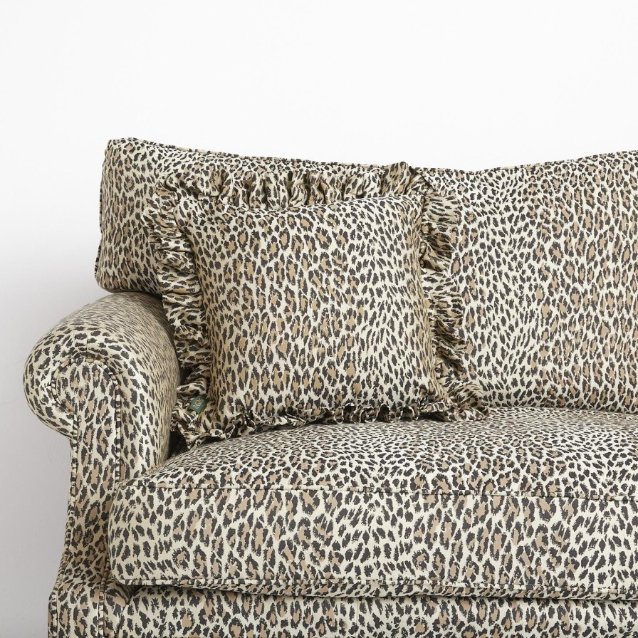 Accessories House of Hackney Animal Cushions | Wild Card Medium Jacquard Frilled Cushion-Butterscotch