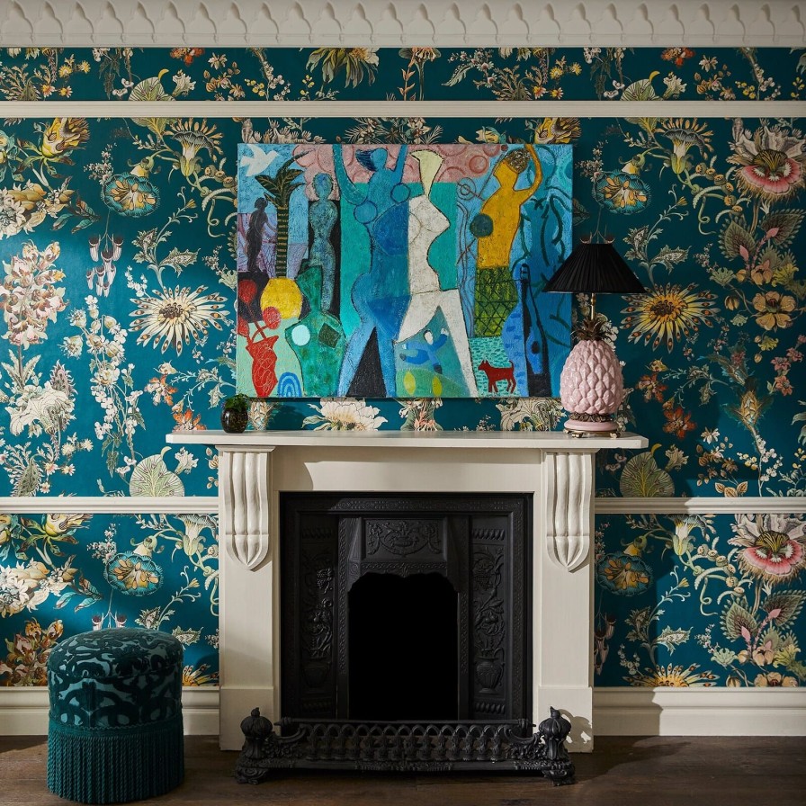 Wallpaper House of Hackney | Flora Fantasia Wallpaper-Cerulean