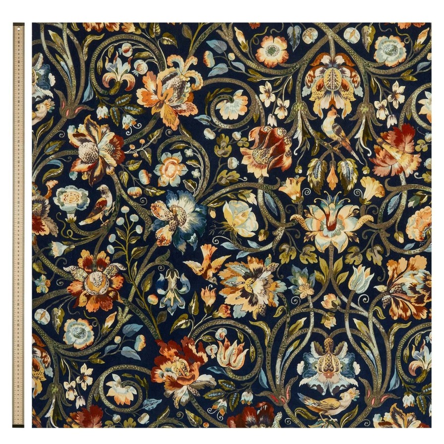 Fabric House of Hackney | Gaia Velvet Blind-Midnight