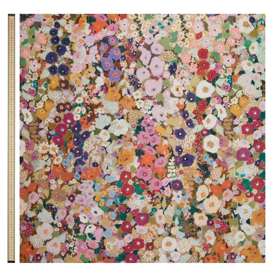 Fabric House of Hackney | Hollyhocks Velvet Curtain-Spring
