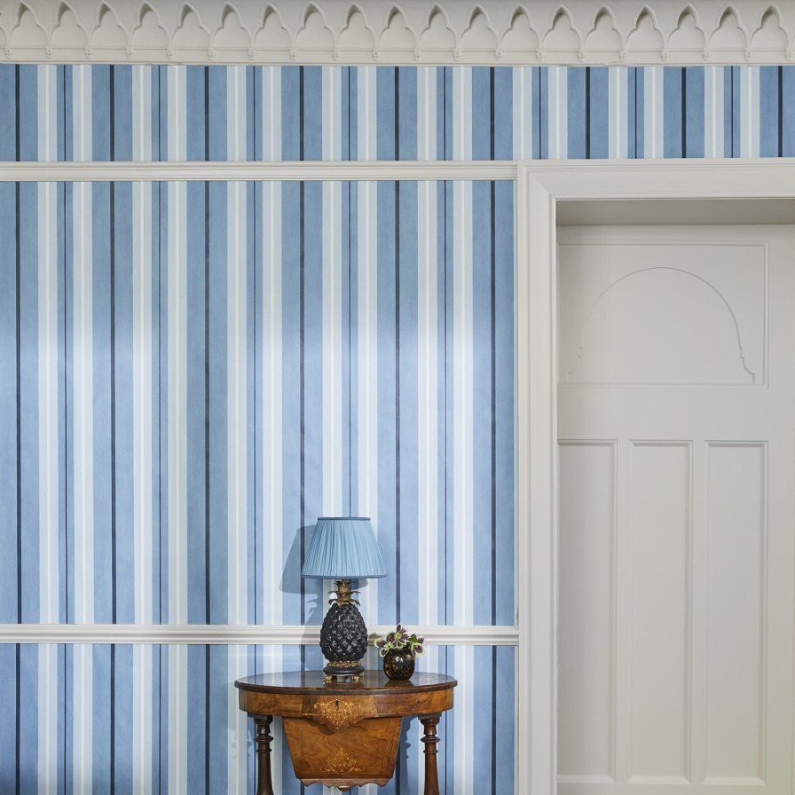 Wallpaper House of Hackney | Lauriston Stripe Wallpaper-Sky