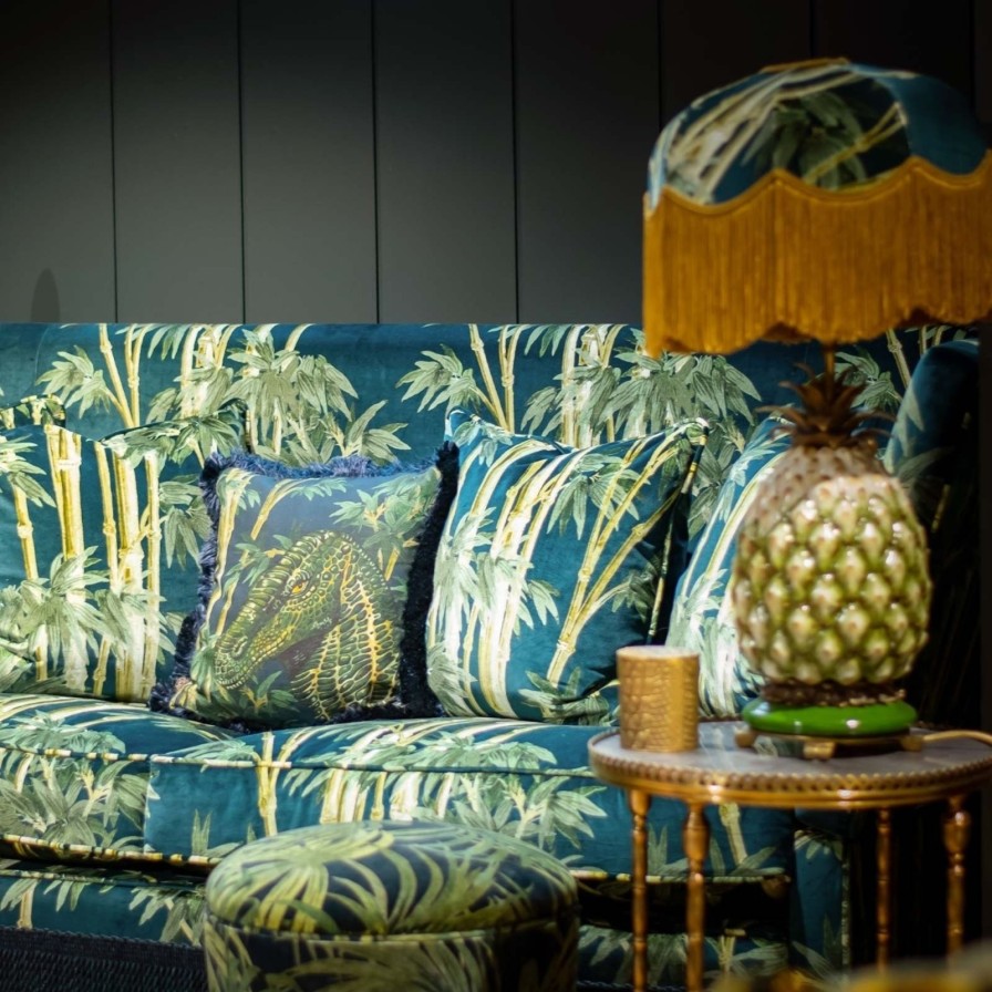 Furnishings House of Hackney Sofas | Bambusa Amhurst Velvet 2-Seater Sofa Midnight