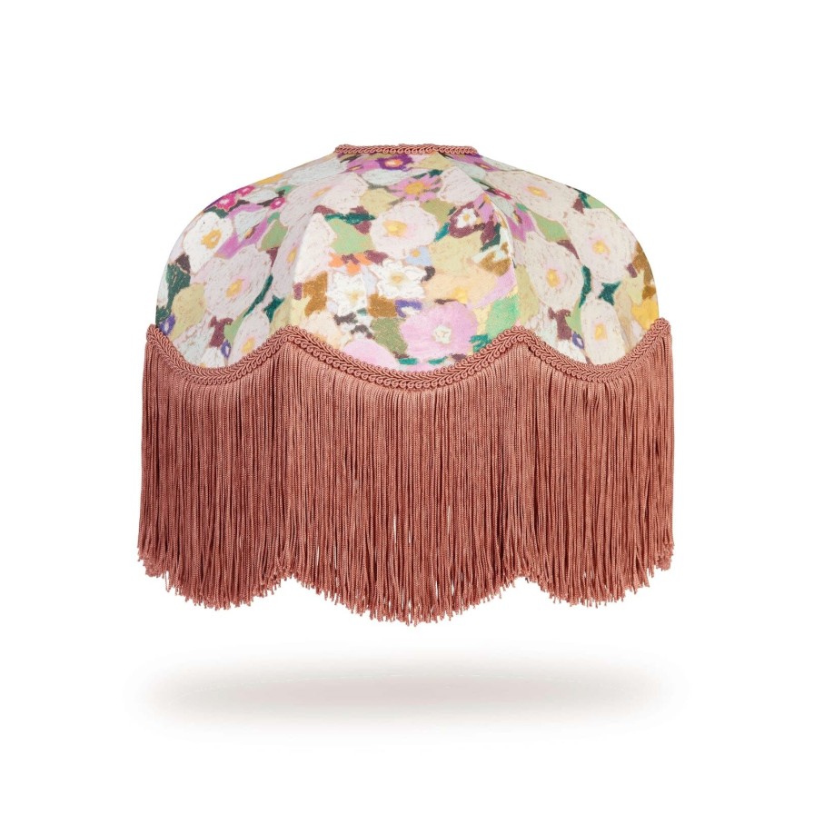 Accessories House of Hackney Lampshades | Hollyhocks Cotton Linen Tilia Lampshade-Spring