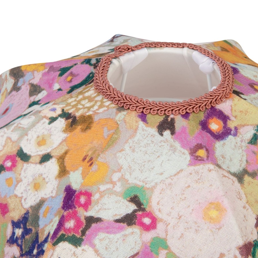 Accessories House of Hackney Lampshades | Hollyhocks Cotton Linen Tilia Lampshade-Spring