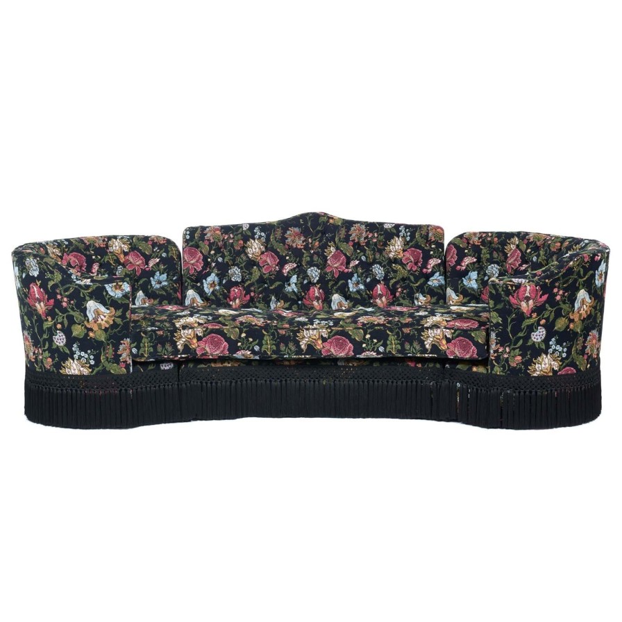Furnishings House of Hackney Sofas | Artemis Cornwallis Curved 3-Seater Sofa-Black